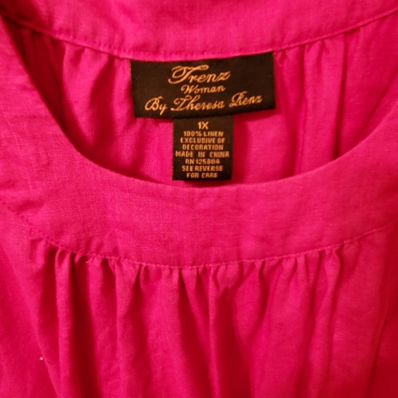 Linen top by Trenz 1X - Picture 4 of 4